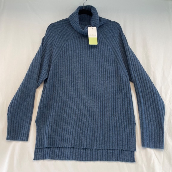 Echo Verde Long Sleeve Turtleneck Sweater Blue Women’s Size Medium NEW - Picture 9 of 10